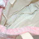 BVLGARI Logo Mania Tote Bag Canvas Pink Silver Auth BA3106-11