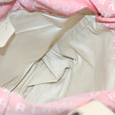 BVLGARI Logo Mania Tote Bag Canvas Pink Silver Auth BA3106-18