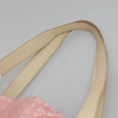 BVLGARI Logo Mania Tote Bag Canvas Pink Silver Auth BA3106-8