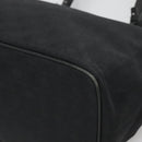 Salvatore Ferragamo Gancini Tote Bag Canvas Black Silver Auth BA3107-10