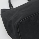 Salvatore Ferragamo Gancini Tote Bag Canvas Black Silver Auth BA3107-16