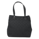 Salvatore Ferragamo Gancini Tote Bag Canvas Black Silver Auth BA3107-2