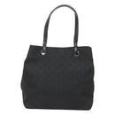 Salvatore Ferragamo Gancini Tote Bag Canvas Black Silver Auth BA3107-3
