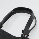 Salvatore Ferragamo Gancini Tote Bag Canvas Black Silver Auth BA3107-8