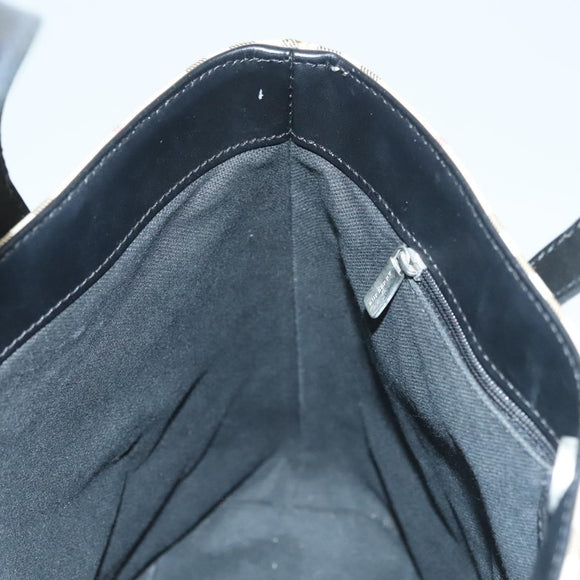 BURBERRY Nova Check Hand Bag PVC Beige Auth BA3108