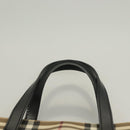 BURBERRY Nova Check Hand Bag PVC Beige Auth BA3108-8