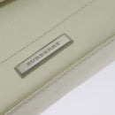 BURBERRY Shoulder Bag Leather White Silver Auth BA3110-17