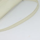 BURBERRY Shoulder Bag Leather White Silver Auth BA3110-7