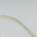 BURBERRY Shoulder Bag Leather White Silver Auth BA3110-8