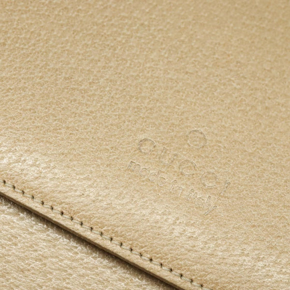 GUCCI Shoulder Bag Leather Beige 001 3299 Auth BA3111