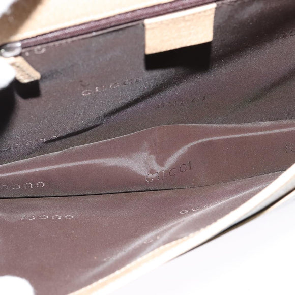 GUCCI Shoulder Bag Leather Beige 001 3299 Auth BA3111