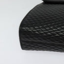 BALLY Quilted Hand Bag Leather Black Gold Auth BA3112-9