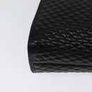 BALLY Quilted Hand Bag Leather Black Gold Auth BA3112-15