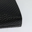 BALLY Quilted Hand Bag Leather Black Gold Auth BA3112-16