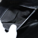 BALLY Quilted Hand Bag Leather Black Gold Auth BA3112-12