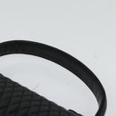 BALLY Quilted Hand Bag Leather Black Gold Auth BA3112-8