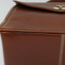 VALENTINO Hand Bag Leather 2way Brown Gold Auth BA3114-8