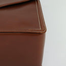 VALENTINO Hand Bag Leather 2way Brown Gold Auth BA3114-15