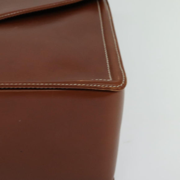 VALENTINO Hand Bag Leather 2way Brown Gold Auth BA3114