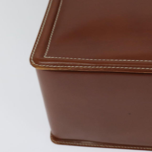 VALENTINO Hand Bag Leather 2way Brown Gold Auth BA3114