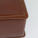 VALENTINO Hand Bag Leather 2way Brown Gold Auth BA3114-17