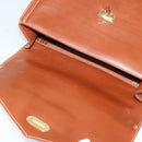 VALENTINO Hand Bag Leather 2way Brown Gold Auth BA3114-10