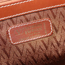 VALENTINO Hand Bag Leather 2way Brown Gold Auth BA3114-11