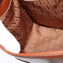 VALENTINO Hand Bag Leather 2way Brown Gold Auth BA3114-19