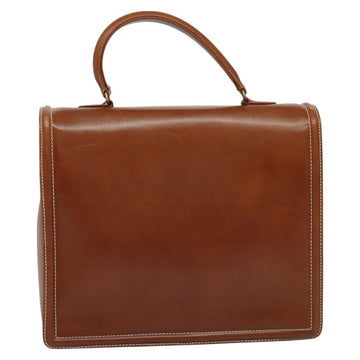 VALENTINO Hand Bag Leather 2way Brown Gold Auth BA3114 - 0