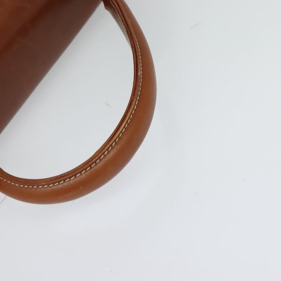 VALENTINO Hand Bag Leather 2way Brown Gold Auth BA3114