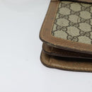 GUCCI GG Supreme Web Sherry Line Shoulder Bag PVC Beige Gold Auth BA3119-10