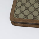 GUCCI GG Supreme Web Sherry Line Shoulder Bag PVC Beige Gold Auth BA3119-12