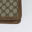 GUCCI GG Supreme Web Sherry Line Shoulder Bag PVC Beige Gold Auth BA3119-13