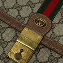 GUCCI GG Supreme Web Sherry Line Shoulder Bag PVC Beige Gold Auth BA3119-14