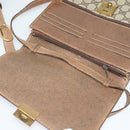 GUCCI GG Supreme Web Sherry Line Shoulder Bag PVC Beige Gold Auth BA3119-15