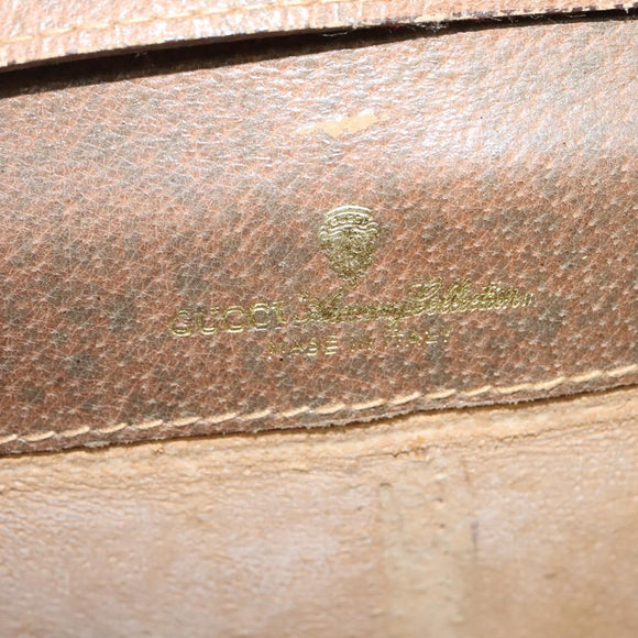 GUCCI GG Supreme Web Sherry Line Shoulder Bag PVC Beige Gold Auth BA3119