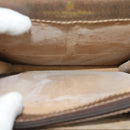 GUCCI GG Supreme Web Sherry Line Shoulder Bag PVC Beige Gold Auth BA3119-17