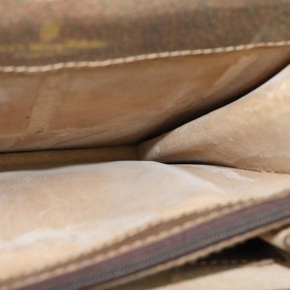 GUCCI GG Supreme Web Sherry Line Shoulder Bag PVC Beige Gold Auth BA3119