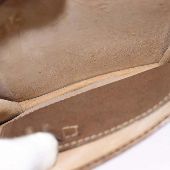 GUCCI GG Supreme Web Sherry Line Shoulder Bag PVC Beige Gold Auth BA3119