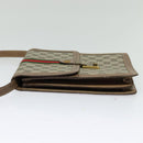 GUCCI GG Supreme Web Sherry Line Shoulder Bag PVC Beige Gold Auth BA3119-4