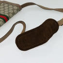 GUCCI GG Supreme Web Sherry Line Shoulder Bag PVC Beige Gold Auth BA3119-7