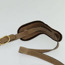 GUCCI GG Supreme Web Sherry Line Shoulder Bag PVC Beige Gold Auth BA3119-8