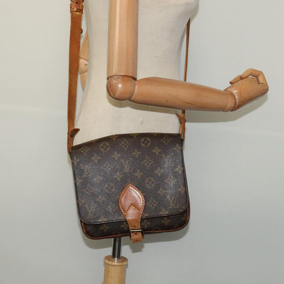 LOUIS VUITTON Monogram Cartouchiere MM Shoulder Bag M51253 LV Auth BA3130