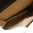 GUCCI GG Canvas Web Sherry Line Bag Suede Leather Dark Brown gold Auth BA3132-17