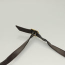 GUCCI GG Canvas Web Sherry Line Bag Suede Leather Dark Brown gold Auth BA3132-8