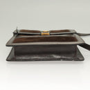 GUCCI GG Canvas Web Sherry Line Bag Suede Leather Dark Brown gold Auth BA3132-9