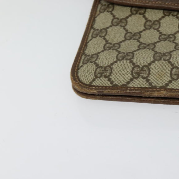 GUCCI GG Supreme Shoulder Bag PVC Beige Gold 004 904 0671 Auth BA3133