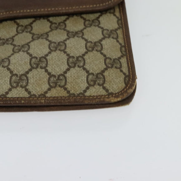 GUCCI GG Supreme Shoulder Bag PVC Beige Gold 004 904 0671 Auth BA3133