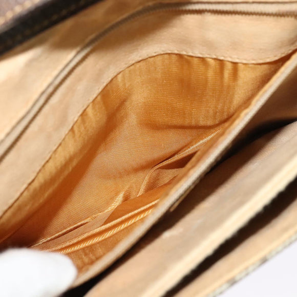 GUCCI GG Supreme Shoulder Bag PVC Beige Gold 004 904 0671 Auth BA3133