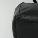 Salvatore Ferragamo Gancini Tote Bag Leather Black Gold Auth BA3136-9